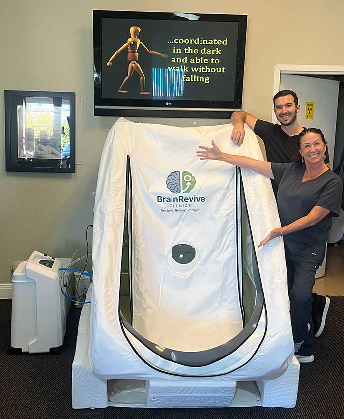 patient receiving hyperbaric oxygen therapy in Campbell