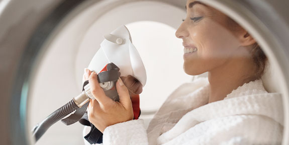 patient getting hyperbaric oxygen treatment in Campbell