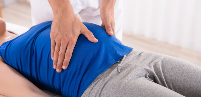 patient receiving prenatal chiropractor in Campbell