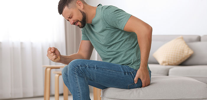 patient needing sciatica treatment in Campbell