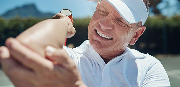 patient needing tennis elbow treatment in Campbell
